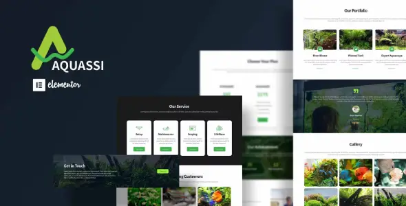 Aquassi – Aquascape Shop Elementor Template Kit